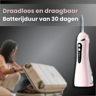 Luvonic CleanWave Waterflosser Elektrisch Flosapparaat Roze