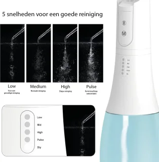 Luxe Waterflosser 400ML 5 Opzetstukken Monddouche
