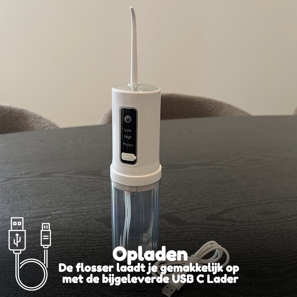 Wat vinden we goed aan de Luxevo Waterflosser Elektrisch Flosapparaat Wit
