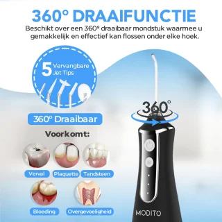 Modito Waterflosser PRO Monddouche Zwart