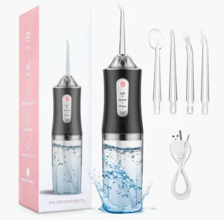 Monddouche Waterflosser Draadloos USB Zwart