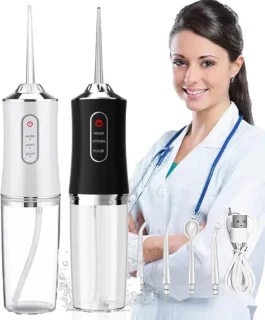 Monddouche Waterflosser Draadloos USB Zwart