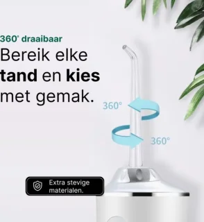 Monddouche Waterflosser Draadloos USB Zwart