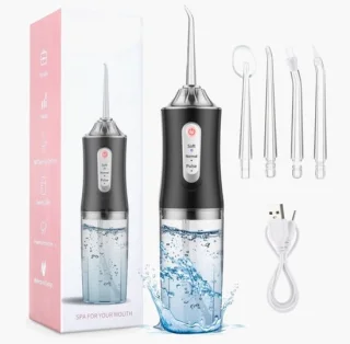 Monddouche Waterflosser Draadloos USB Zwart