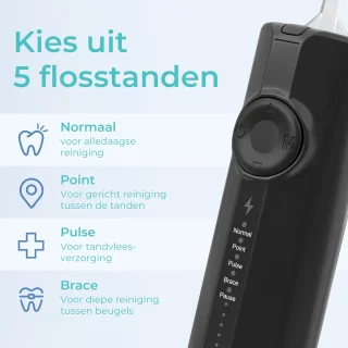 Mondura Waterflosser Draadloos Zwart