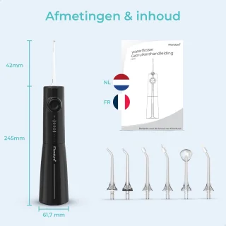 Mondura Waterflosser Draadloos Zwart
