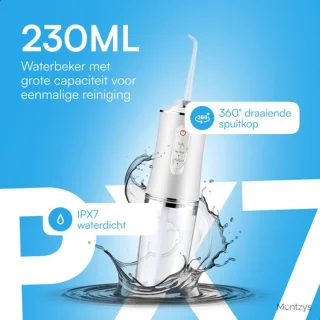 Montzys Waterflosser elektrische tandenflosser met 4 opzetstukjes