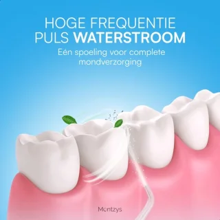 Montzys Waterflosser elektrische tandenflosser met 4 opzetstukjes