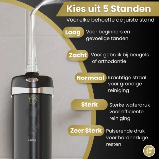 M’s Corner Waterflosser Elektrisch Zwart