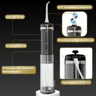 M’s Corner Waterflosser Elektrisch Zwart
