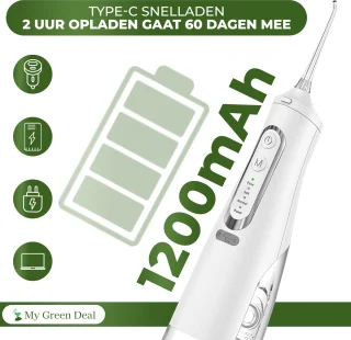 My Green Deal Waterflosser Draadloos Elektrische Tandenflosser