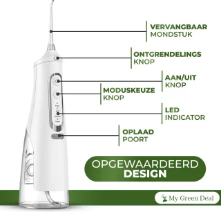 My Green Deal Waterflosser Draadloos Elektrische Tandenflosser