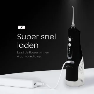 NAYD Waterflosser elektrisch flosapparaat zwart