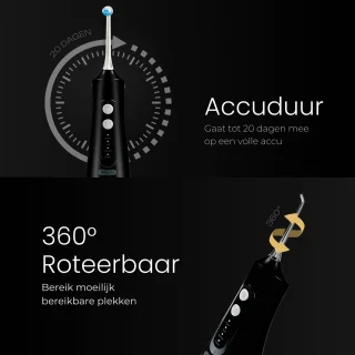 NAYD Waterflosser elektrisch flosapparaat zwart