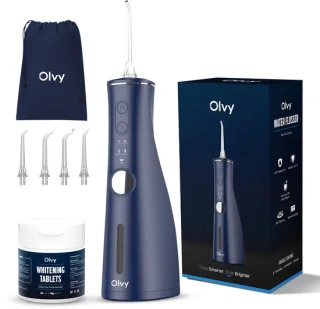 Olvy Waterflosser Draadloos Oplaadbaar met Whitening Tabletten