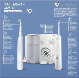 Oral-B iO4 & OxyJet elektrische tandenborstel wit