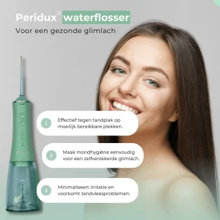 Peridux Waterflosser Draadloos Oplaadbaar 4 Opzetstukken