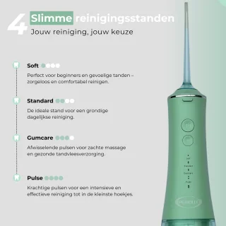 Peridux Waterflosser Draadloos Oplaadbaar 4 Opzetstukken