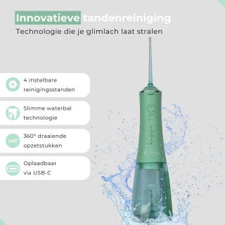 Peridux Waterflosser Draadloos Oplaadbaar 4 Opzetstukken