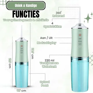 Pleasysmile Waterflosser Draadloos Elektrisch Flosapparaat