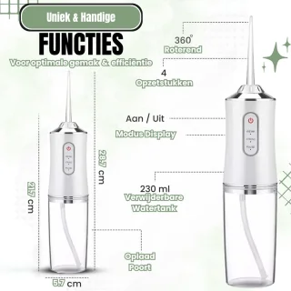 Pleasysmile Waterflosser Draadloos Elektrisch