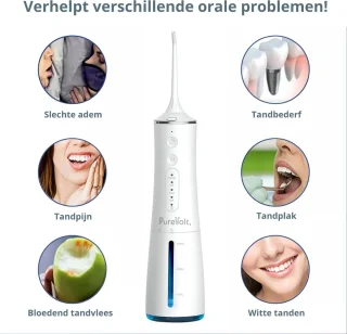 PureVolt Waterflosser Draadloos Wit 300ml