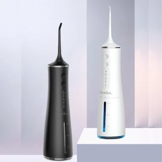 PureVolt Waterflosser Zwart Draadloos 300ml 4 Opzetstukjes