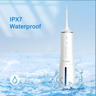 PureVolt Waterflosser Zwart Draadloos 300ml 4 Opzetstukjes