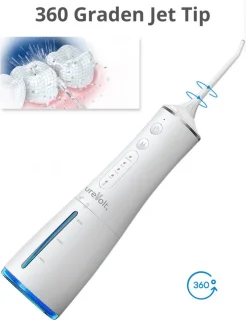 PureVolt Waterflosser Zwart Draadloos 300ml 4 Opzetstukjes