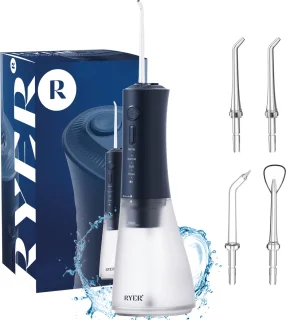RYER Waterflosser Draadloos met 4 Opzetstukken