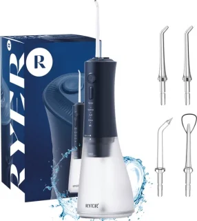 RYER Waterflosser Draadloos met 4 Opzetstukken