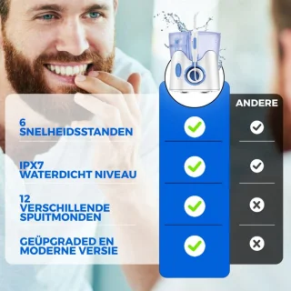 Seidon Water Flosser elektrisch met opzetstukken