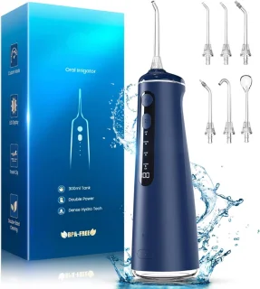 De SNJY® Waterflosser Monddouche Flosapparaat 300 ml Blauw in één oogopslag