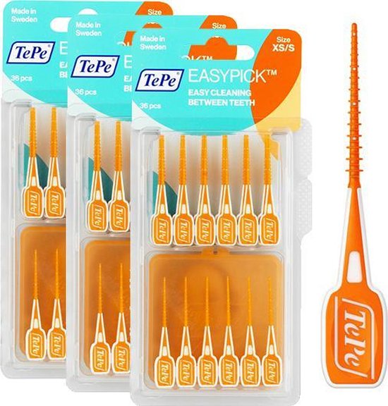 TePe Easypick XS/S Oranje Voordeelverpakking 3 x 36 stuks review