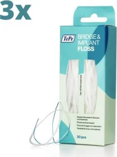 TePe Floss Bridge & Implant flosapparaat 3x30 stuks wit