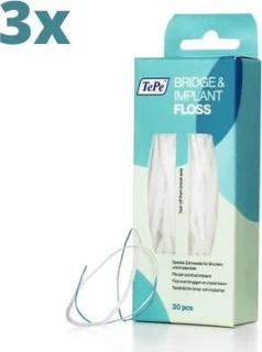 TePe Floss Bridge & Implant flosapparaat 3x30 stuks wit
