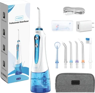 V-Goods Waterflosser Draadloos Met 6 Opzetstukken En Etui