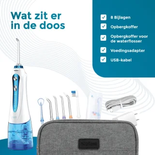 V-Goods Waterflosser Draadloos Met 6 Opzetstukken En Etui