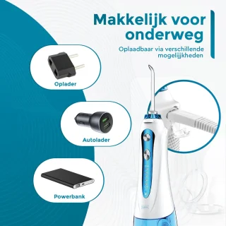 V-Goods Waterflosser Draadloos Met 6 Opzetstukken En Etui