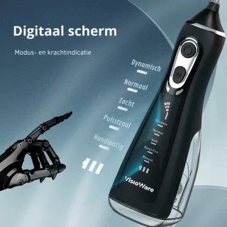 Visioware Monddouche Draadloze Waterflosser Zwart