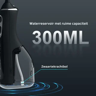 Visioware Monddouche Draadloze Waterflosser Zwart