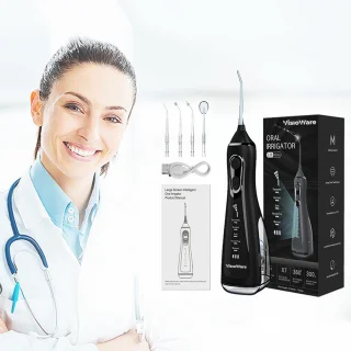 Visioware Monddouche Draadloze Waterflosser Zwart