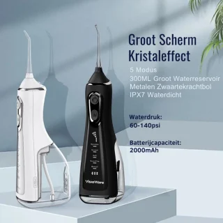 Visioware Monddouche Draadloze Waterflosser Zwart
