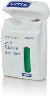 Vitis Waxed Dental Tape Fluoride & Mint 3-pack 50m