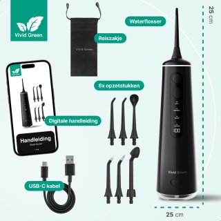 Vivid Green Waterflosser Elektrisch Zwart