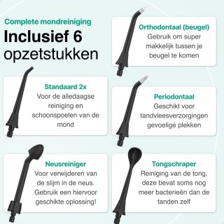 Vivid Green Waterflosser Elektrisch Zwart