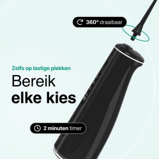 Vivid Green Waterflosser Elektrisch Zwart