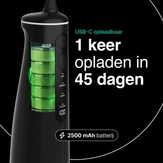 Vivid Green Waterflosser Elektrisch Zwart