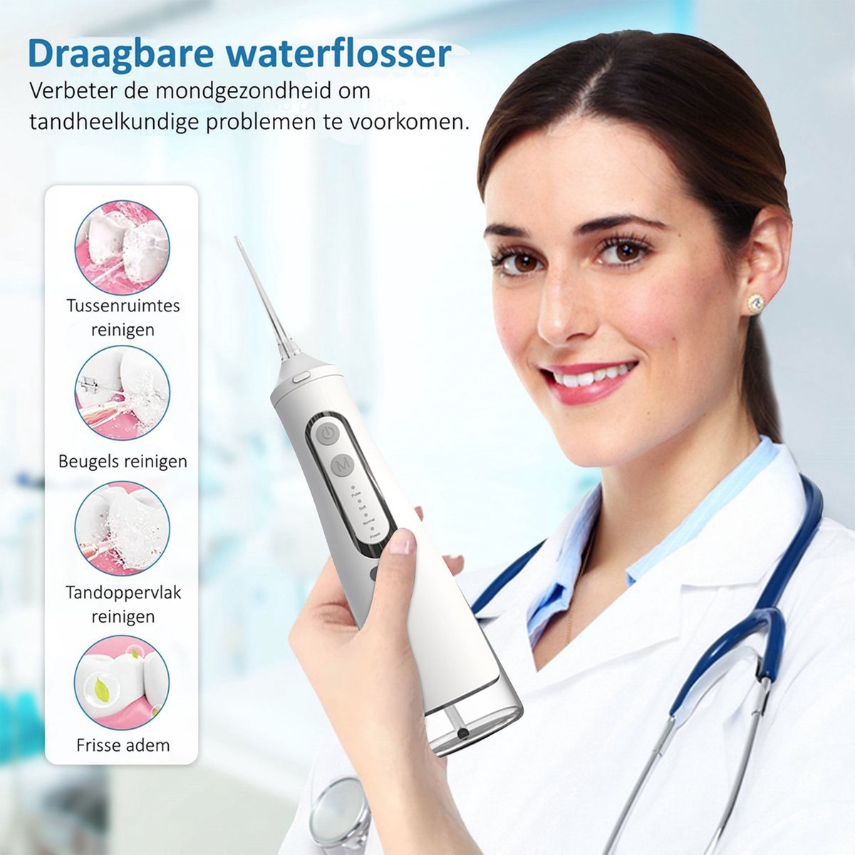 Wat vinden we goed aan de Waterflosser Draadloos Elektrische Tandenflosser Monddouche