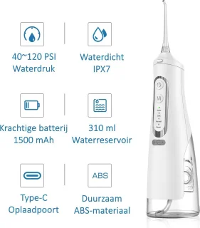 Waterflosser Draadloos Elektrische Tandenflosser Monddouche